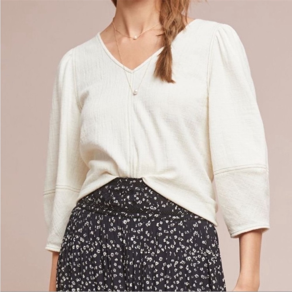 E6 Anthropologie Current Air Delilah Structure Top
Cream